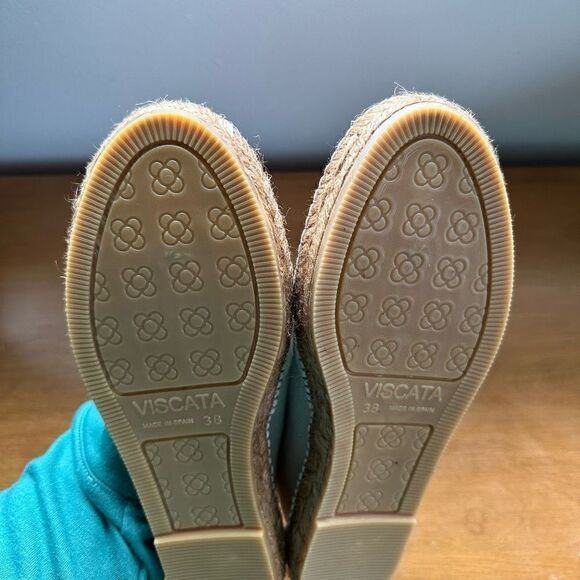 Viscata Barcelona Barceloneta Canvas Cream/Off White Espadrille Closer Toe Flat - Picture 9 of 13